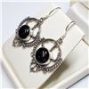 Image 2 : SILVER ONYX EARRINGS