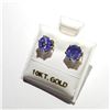 Image 2 : 10K YELLOW GOLD TANZANITE (3CT) EARRINGS