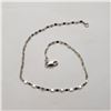 Image 2 : 10K WHITE GOLD 10" 2.1G ANKLET