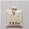 Image 1 : 14K YELLOW GOLD AQUAMARINE PENDANT