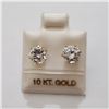 Image 1 : 10K YELLOW GOLD CZ 6.5MM EARRINGS