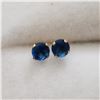 Image 1 : 10K YELLOW GOLD SAPPHIRE EARRINGS