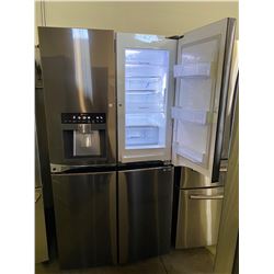 LG REFRIGERATOR FRENCH 4 DOOR 'DOOR IN DOOR' WITH ICE AND WATER, BOTTOM FRENCH DOOR FREEZER (BLACK