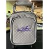 Image 2 : MI SENTOBELLA CARRY ON SUITCASE WITH WHEELS AND ORGANIZERS INSIDE, GREY QUILTED LOOK