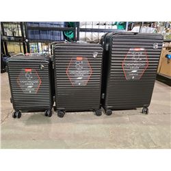 HEYS DURAVOLE 3 PIECE SUITCASE COLOR BLACK BRAND NEW IN BOX