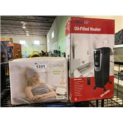 NEWAIR OIL-FILLED HEATER (AH-450B) & SOFTAN WEIGHTED BLANKET