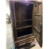 Image 2 : ANTIQUE 2 PIECE LOCKING CABINET WITH KEY REPAIR
