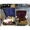Image 1 : 2 VINTAGE SUITCASES WITH ASSORTED VINTAGE/ANTIQUE DOLLS & OTHER COLLECTIBLES
