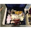 Image 2 : 2 VINTAGE SUITCASES WITH ASSORTED VINTAGE/ANTIQUE DOLLS & OTHER COLLECTIBLES