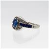 Image 2 : Lab Created Ladies Blue Sapphire White Gold Filled Ring