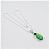 Image 1 : Lab Created 21.5ct Rainbow Opal Pendant