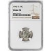 Image 1 : 1945-D Mercury Dime Coin NGC MS66FB