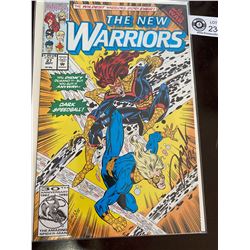 Marvel Comics The New Warriors # 27 Signed in Bag on White Board