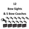 Image 1 : 12 Bow Sights & 5 Bow Coaches