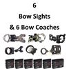 Image 1 : 6 x Sights & 6 Bow Coaches