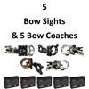 Image 1 : 5 x Sights & 5 Bow Coaches