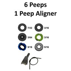 6 x Peeps & 1 x Peep Aligner