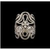 Image 2 : 14KT White Gold 1.62 ctw Diamond Ring