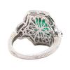 Image 4 : 1.94 ctw Emerald and Diamond Ring - Platinum