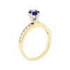 Image 4 : 0.81 ctw Sapphire and Diamond Ring - 14KT Yellow Gold