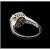 Image 3 : 14KT White Gold 0.44 ctw Citrine and Diamond Ring