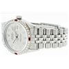 Image 6 : Rolex Mens Stainless Steel Gray Diamond & Ruby Datejust Wristwatch