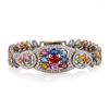 Image 1 : 21.95 ctw Multi-Color Sapphire and 2.88 Diamond 14K White Golod Bracelet