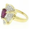 Image 6 : Vintage 18kt White and Yellow Gold 2.98 ctw Ruby and Diamond Cocktail Ring