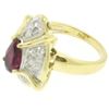 Image 9 : Vintage 18kt White and Yellow Gold 2.98 ctw Ruby and Diamond Cocktail Ring