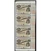 Image 1 : Uncut Sheet of (4) State of Louisiana Baby Bond Obsolete Notes