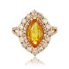 Image 1 : 2.52 ctw Yellow Sapphire and 1.47 ctw Diamond 14K White Gold Ring