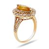 Image 2 : 2.52 ctw Yellow Sapphire and 1.47 ctw Diamond 14K White Gold Ring