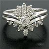 Image 3 : 14kt White Gold 1.00 ctw Diamond Cluster Cocktail Ring