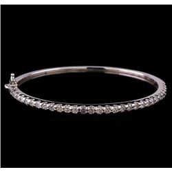 14KT White Gold 1.93 ctw Diamond Bangle Bracelet