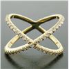 Image 6 : 14k Yellow Gold 0.50 ctw Round Brilliant Diamond Simple X Ex Cross Band Ring