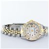 Image 4 : Rolex Ladies 2 Tone 14K MOP Ruby & Pyramid Diamond Datejust Wriswatch