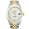 Rolex Mens 2 Tone 14K Mother Of Pearl VS Diamond 36MM Datejust Wristwatch