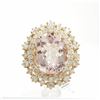 Image 2 : 6.23 ctw Morganite and Diamond Ring - 14KT Rose Gold