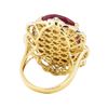 Image 3 : 28.57 ctw Ruby and Diamond Ring - 14KT Yellow Gold