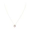 Image 1 : 0.20 ctw Diamond and Ruby Heart Shaped Pendant with Chain - 14KT Yellow Gold