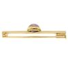 Image 6 : 18k Yellow Gold 2.50 ctw Oval Bezel Set Pink Star Sapphire Bar Pin Brooch
