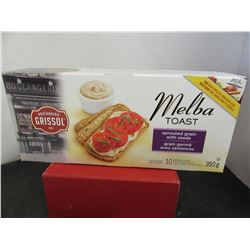 GRISSOL MELBA TOAST (SPROUTED GRAIN WITH SEEDS) (350 G - 10 INDIVIDUAL PACKS) - PER BOX