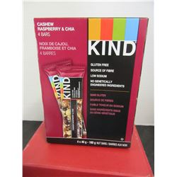 KIND CASHEW RASPBERRY & CHIA NUT BARS (4 X 40 G) - PER BOX