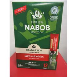 NABOB READY BREW 100% COLUMBIAN COFFEE (12 PKGS) - PER BOX