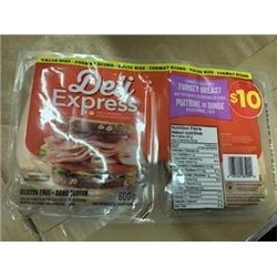 REFRIGERATED:  DELI EXPRESS SLICED TURKEY (600 G) - PER PACKAGE