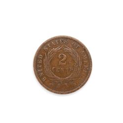1871 Two Cent Piece Key Date VF