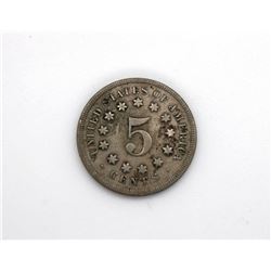 1869 Shield Nickel XF