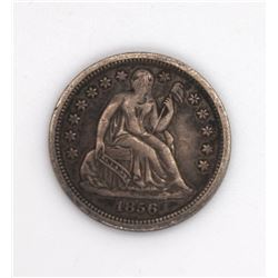 1856 LIBERTY SEATED DIME Ch AU