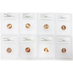 Group of 8 high grade Lincoln Cents PCI Holders