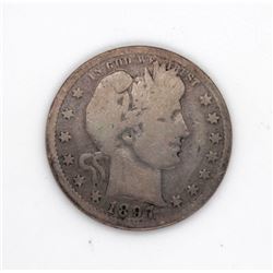1897 O BARBER QUARTER VG+